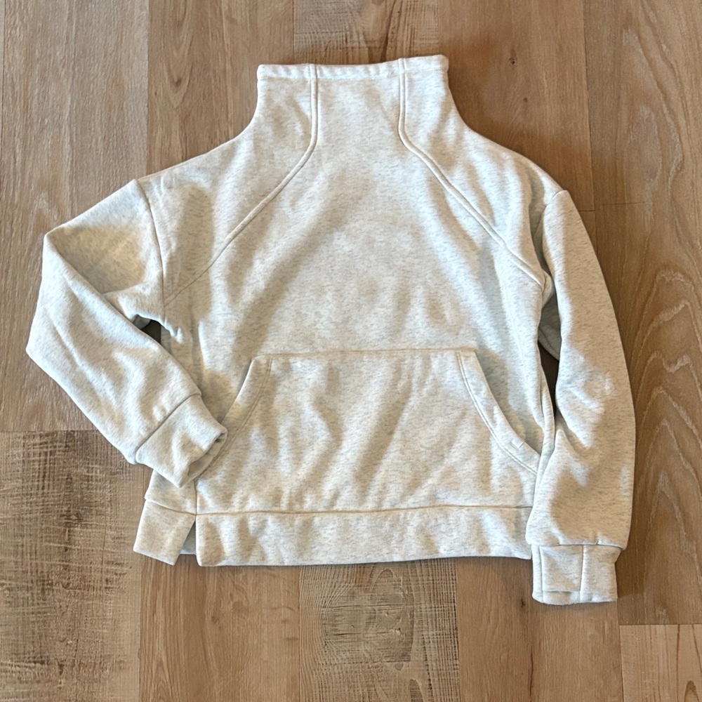 AthletaGirl Gray High-Neck Sweatshirt Size L